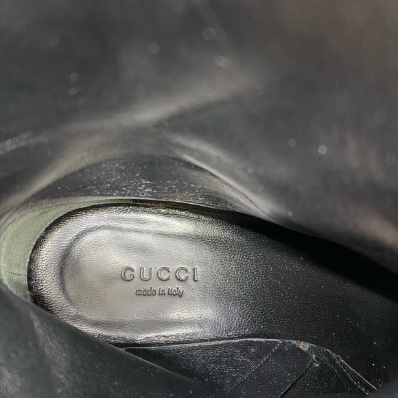 Gucci Patent Leather Horsebit Ankle Boots - Picture 7 of 8
